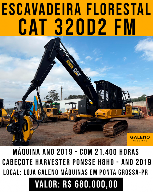 Escavadeira Florestal CAT 320D2 FM