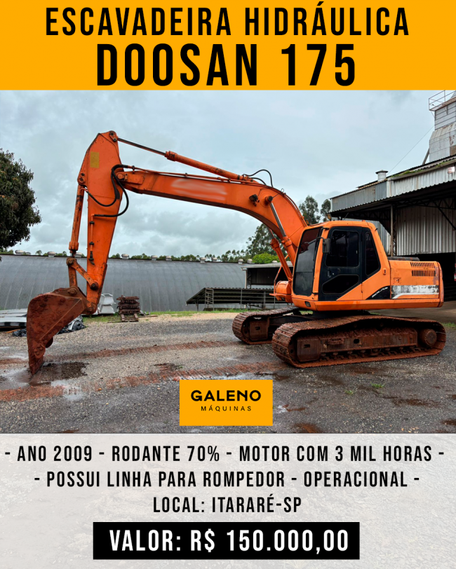 Escavadeira Hidr�ulica Doosan 175 Solar