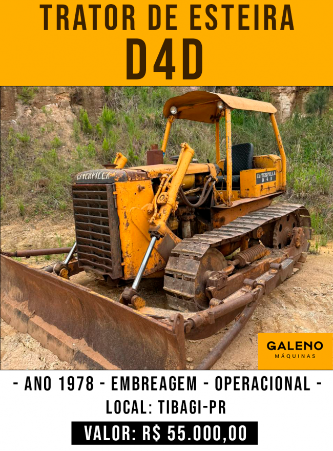 Trator de Esteira CAT D4D 