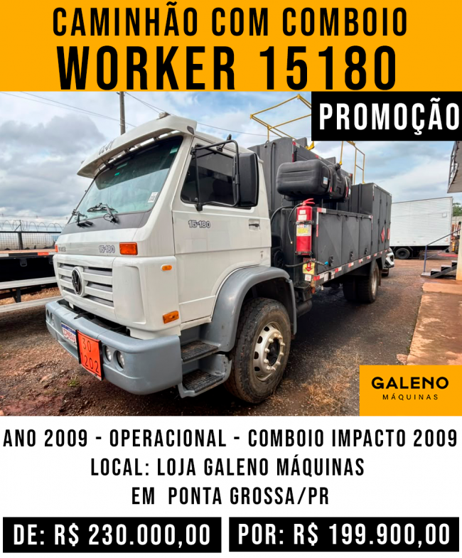 PROMOÇÃO Caminhão Worker 15180 com Comboio Impacto